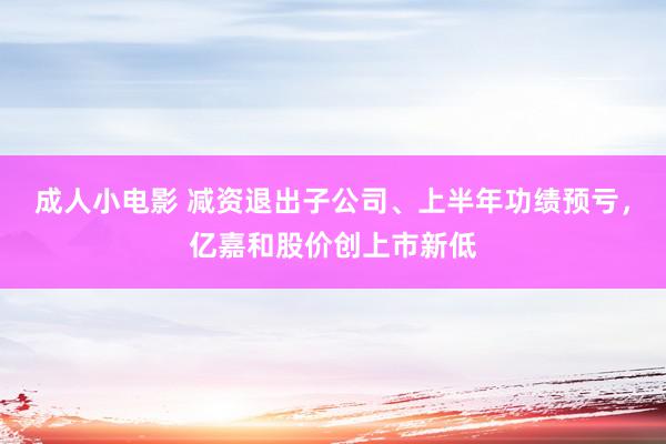 成人小电影 减资退出子公司、上半年功绩预亏，亿嘉和股价创上市新低