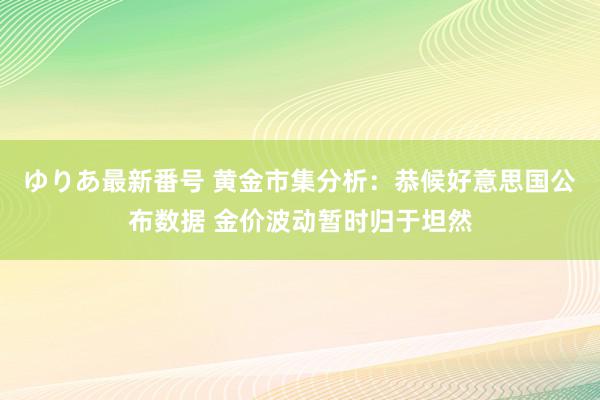 ゆりあ最新番号 黄金市集分析：恭候好意思国公布数据 金价波动暂时归于坦然