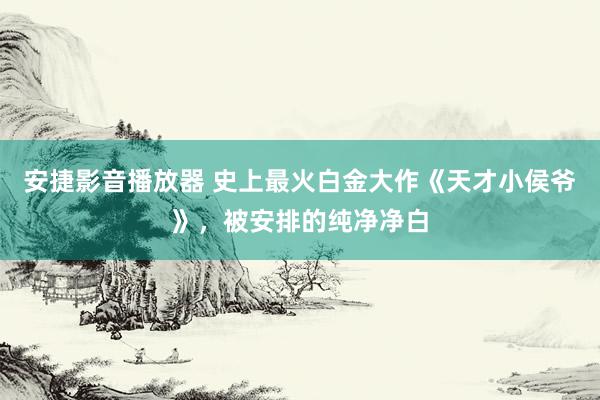 安捷影音播放器 史上最火白金大作《天才小侯爷》，被安排的纯净净白