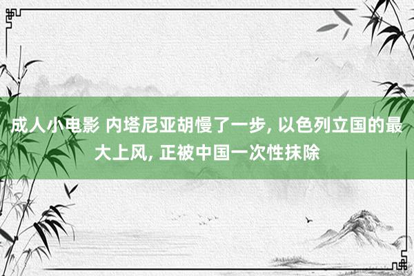 成人小电影 内塔尼亚胡慢了一步, 以色列立国的最大上风, 正被中国一次性抹除