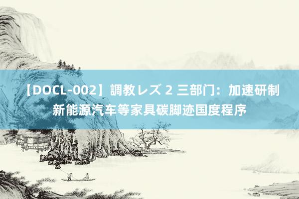 【DOCL-002】調教レズ 2 三部门：加速研制新能源汽车等家具碳脚迹国度程序