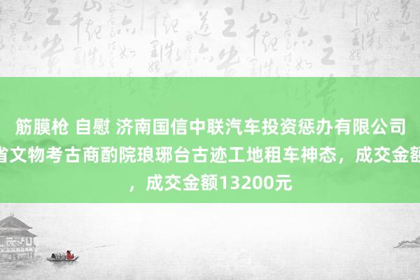 筋膜枪 自慰 济南国信中联汽车投资惩办有限公司中标山东省文物考古商酌院琅琊台古迹工地租车神态，成交金额13200元