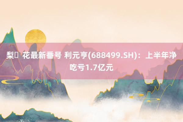 梨々花最新番号 利元亨(688499.SH)：上半年净吃亏1.7亿元